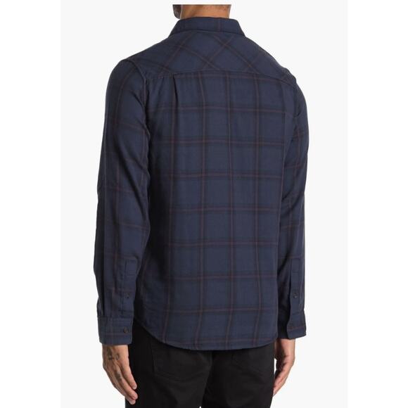 NWT Travis Mathew Third Person Plaid Long Sleeve Button Down | Blue | SZ S - Picture 2 of 11